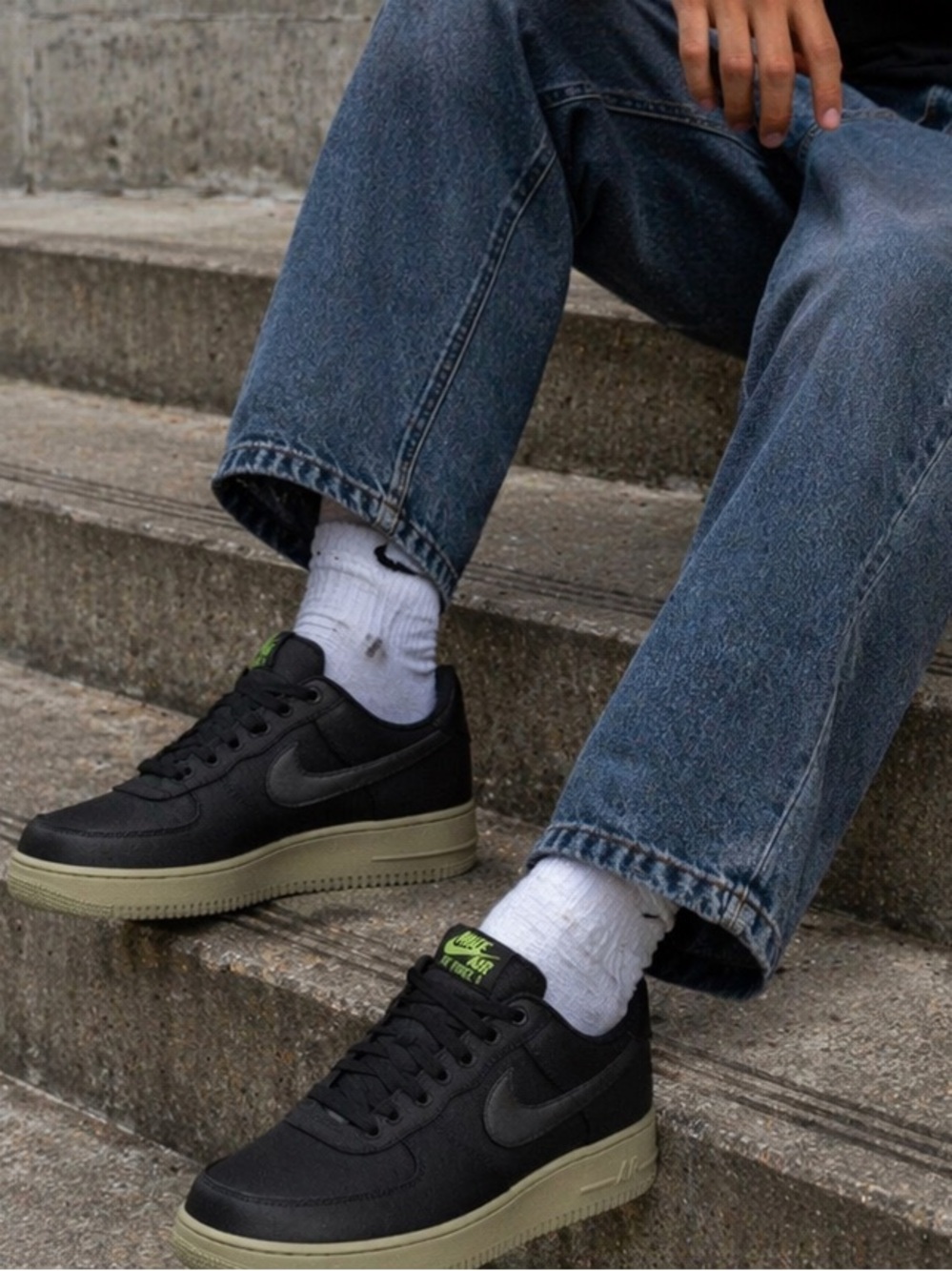 Nike AIR FORCE 1 LOW 'SUSTAINABLE CANVAS PACK - BLACK OLIVE' - '07 LV8 Sneaker